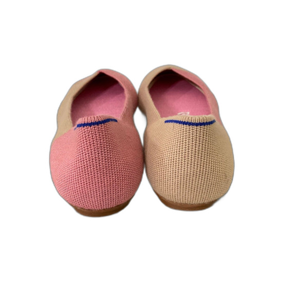 Rothy’s Marta Ferri Women’s Beige Pink Square Toe Flat Size 8.5 US - Picture 4 of 10
